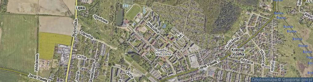 Zdjęcie satelitarne Okulickiego-Niedźwiadka Leopolda, gen. ul.